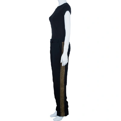 Pre-owned Chloé Black Zardozi Embroidered Trousers M