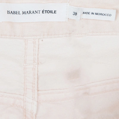 Pre-owned Isabel Marant Etoile Blush Pink Zip Detail Corduroy Pants M
