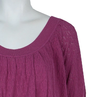 Pre-owned Catherine Malandrino Pink Knit Cinched Waist Top S