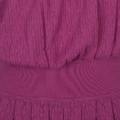 Pre-owned Catherine Malandrino Pink Knit Cinched Waist Top S