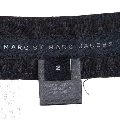 Pre-owned Marc By Marc Jacobs Colorblock Cotton Button Front Skirt S In Multicolor