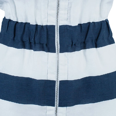 Pre-owned Armani Collezioni Nautical Zip Front Dress S In Multicolor