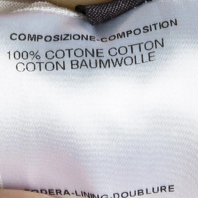 Pre-owned Fendi White Cotton Long Sleeve Tie Detail Sheer Blouse M
