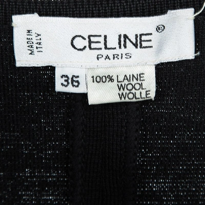 Pre-owned Celine Vintage Black Wool Sleeveless Bodycon Dress S