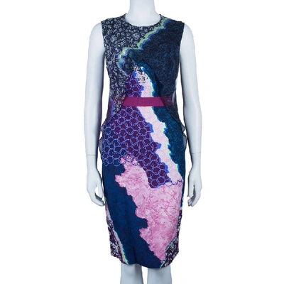 Pre-owned Peter Pilotto Multicolor Print Criss Cross Sleeveless Dress M