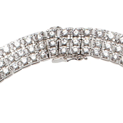 Pre-owned Chopard Three Row Ice Cube Diamonds And White Gold Necklace, Earrings And Ring Set