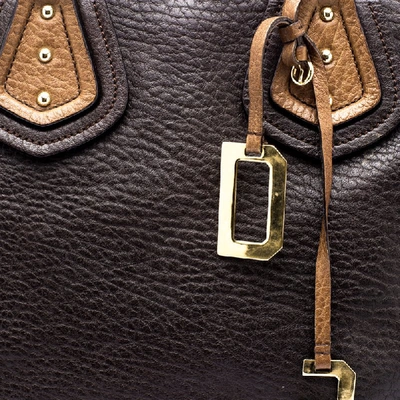 Pre-owned Dolce & Gabbana Brown Leather Studded Tote