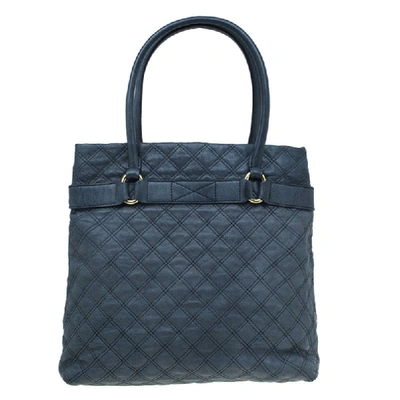Pre-owned Marc Jacobs Dark Grey Quilted Leather Casey Double Stitch Tote