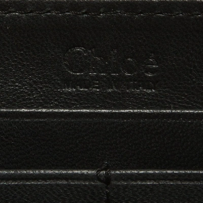 Pre-owned Chloé Silver Leather Zip Around Paddington Wallet