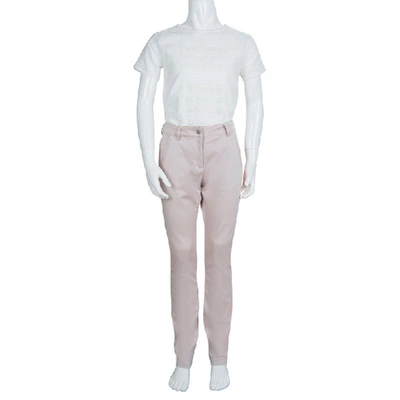Pre-owned Dior Pink Side Stripe Detail Skinny Trousers 10 Yrs