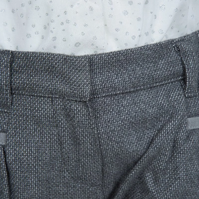 Pre-owned Chloé Grey Textured Cotton Shorts 18 Months