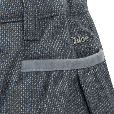 Pre-owned Chloé Grey Textured Cotton Shorts 18 Months