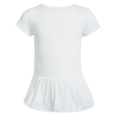 BURBERRY Pre-owned Children White Cotton Ruffle Bottom Tunic 7 Yrs