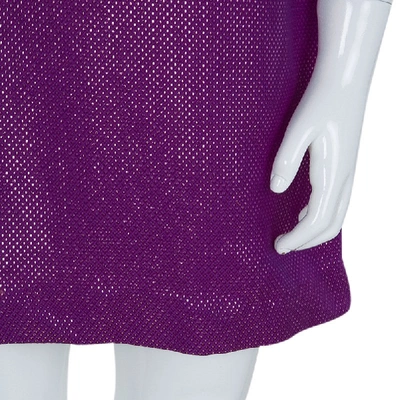 Pre-owned Gucci Purple Brocade Cap Sleeve Dress 8 Yrs