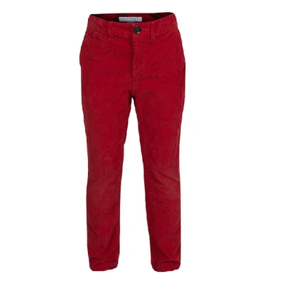 Pre-owned Burberry Children Red Corduroy Trousers 6 Yrs