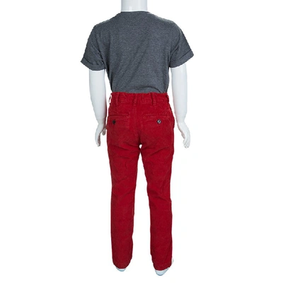 Pre-owned Burberry Children Red Corduroy Trousers 6 Yrs