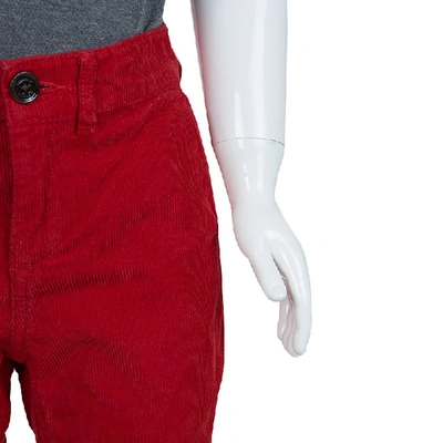 Pre-owned Burberry Children Red Corduroy Trousers 6 Yrs