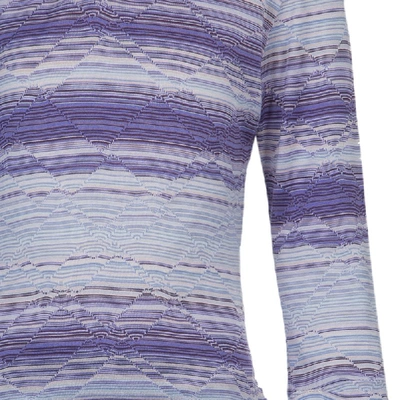Pre-owned Missoni Purple Striped Long Sleeve Collared T-shirt 10 Yrs