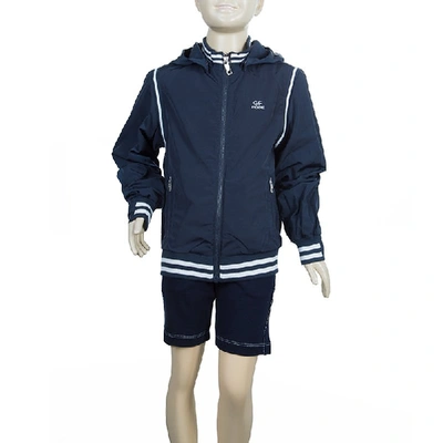 Pre-owned Gianfranco Ferre Gf Ferre Dark Blue Rain Jacket 8 Yrs In Navy Blue