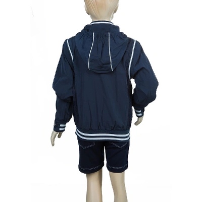 Pre-owned Gianfranco Ferre Gf Ferre Dark Blue Rain Jacket 8 Yrs In Navy Blue