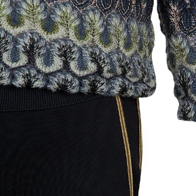 Pre-owned Missoni Multicolor Crochet Embroidered Long Sleeve Sweater 4 Yrs