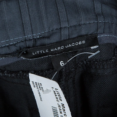 Pre-owned Marc Jacobs Little  Black Zip Detail Skinny Jeans 6 Yrs