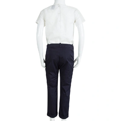 Pre-owned Chloé Navy Blue Pocket Flap Detail Trousers 10 Yrs