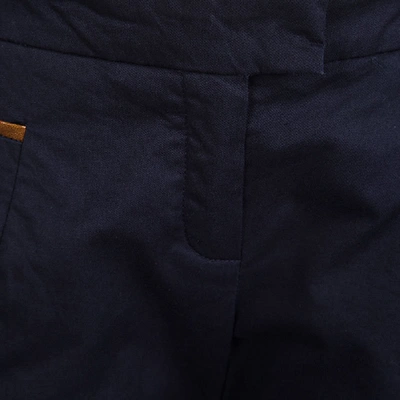 Pre-owned Chloé Navy Blue Pocket Flap Detail Trousers 10 Yrs