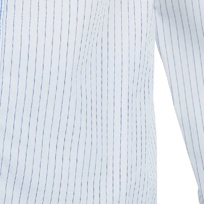 Pre-owned Simonetta Mini White Pinstripe Shirt 5 Yrs