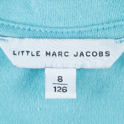 Pre-owned Marc Jacobs Little  Blue Graphic Print Short Sleeve T Shirt 8 Yrs