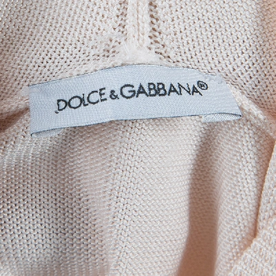 Pre-owned Dolce & Gabbana Beige Hooded Cardigan 4 Yrs