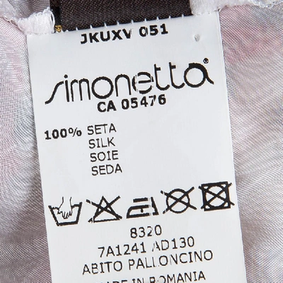 Pre-owned Roberto Cavalli Printed Silk Elasticated Hem Dress Xs In Multicolor