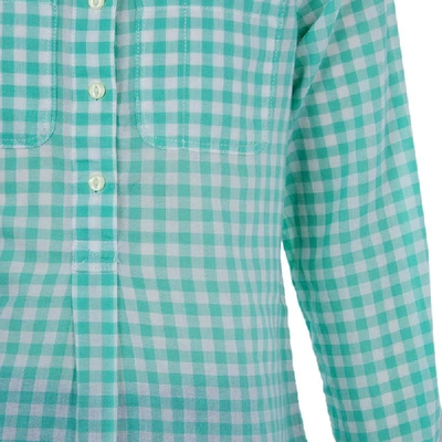 Pre-owned Ralph Lauren White And Green Checked Long Sleeve Button-down Cotton Shirt 6 Yrs In Multicolor