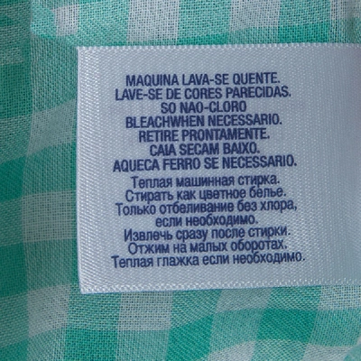 Pre-owned Polo Ralph Lauren White And Green Checked Long Sleeve Button-down Cotton Shirt 6 Yrs In Multicolor