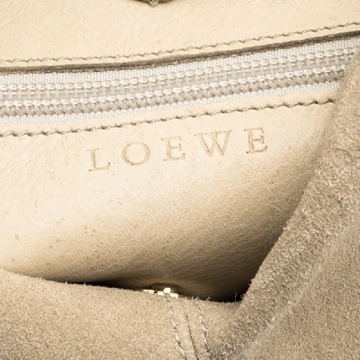 Pre-owned Loewe Beige/cream Suede And Leather Hobo