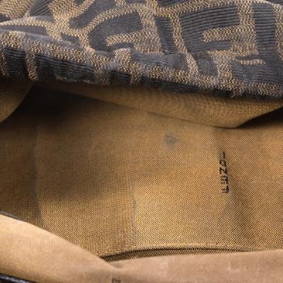 Pre-owned Fendi Tobacco Zucca Canvas/leather Medium Magic Bag In Brown