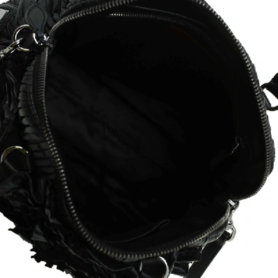 Pre-owned Valentino Garavani Black Leather Petale Rose Dome Bag