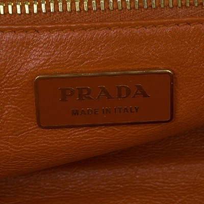 Pre-owned Prada Beige Ombre Python Frame Chain Shoulder Bag
