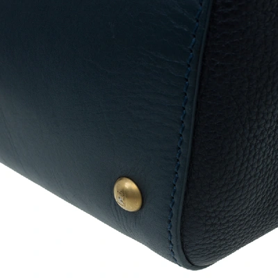 Pre-owned Fendi Tri Color Croc And Leather Silvana Shoulder Bag In Multicolor
