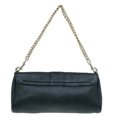 Pre-owned Gucci Black Leather Greenwich Evening Clutch