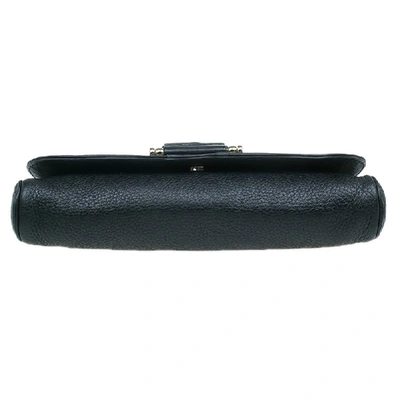 Pre-owned Gucci Black Leather Greenwich Evening Clutch