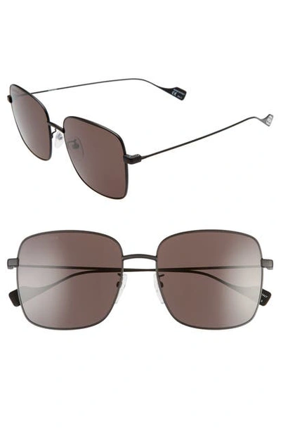 Shop Balenciaga 57mm Square Sunglasses In Black/ Grey