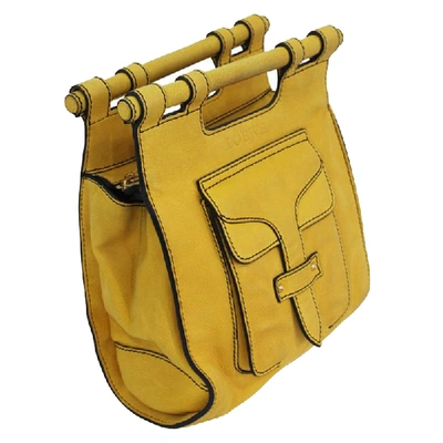 Pre-owned Loewe Yellow Leather Hammock Bag
