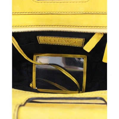 Pre-owned Loewe Yellow Leather Hammock Bag