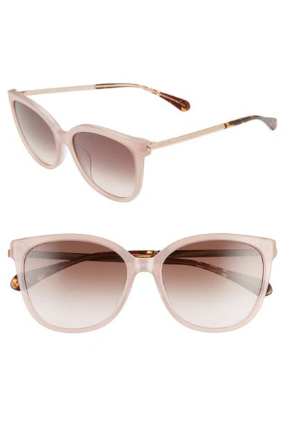 Shop Kate Spade Britton 55mm Cat Eye Sunglasses In Pink/ Brown