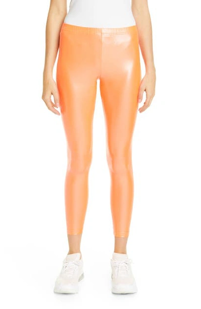 Shop Junya Watanabe Leggings In Neon Orange