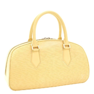 Pre-owned Louis Vuitton Vanilla Epi Leather Jasmin Satchel In Cream