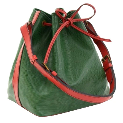Pre-owned Louis Vuitton Bi Color Epi Leather Petit Noe Bag In Green