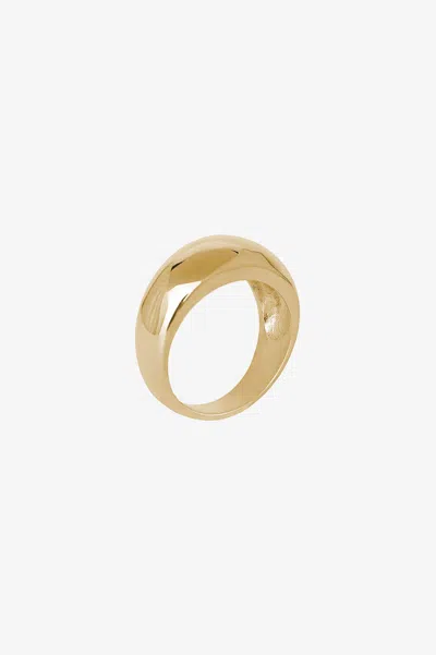 Shop Anine Bing Dome Ring In Gold