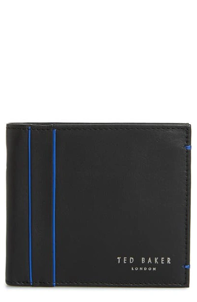 Shop Ted Baker Passing Leather Wallet In Black